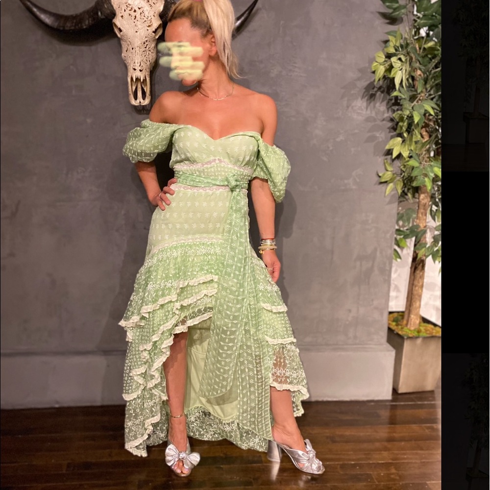 Loveshackfancy cayden silk organza dress sz 4